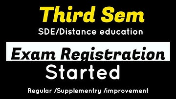 Third sem SDE DISTANCE EXAM REGISTRATION STARTED #calicutuniversity #examregistration