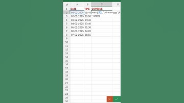 How to combine date and time in excel #excel formula #tricks