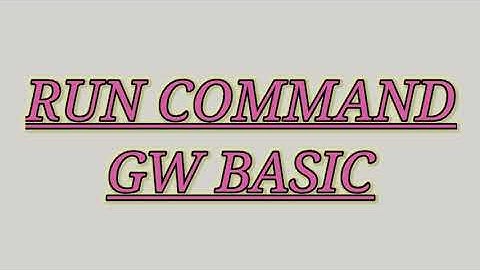 RUN COMMAND GW BASIC IN URDU\ HINDI| Computer Science 10 class| Isra Sabri Academy