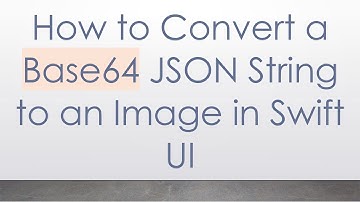 How to Convert a Base64 JSON String to an Image in Swift UI