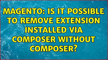 Magento: Is it possible to remove extension installed via composer without composer?