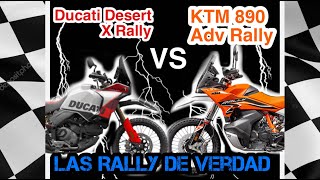 COMPARATIVA TRAIL  Ducati Desert X Rally VS KTM 890 Adv Rally  LAS RALLY DE VERDAD