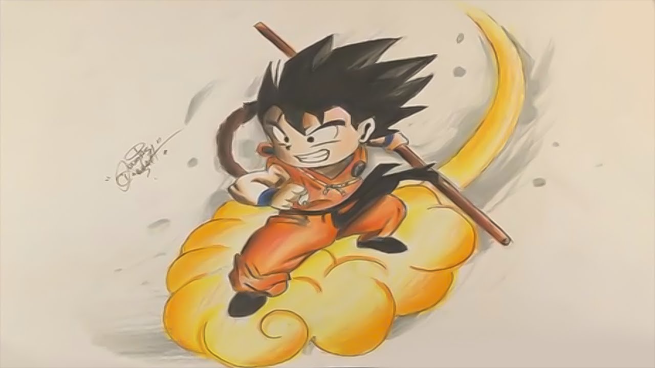 COMO DESENHAR GOKU CRIANÇA 3D - PASSO A PASSO 