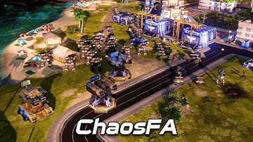 NEW Chaosfa Mod | Red Alert 3 , 1v1 Vs Brutal Ai , Skirmish Gameplay , 2020