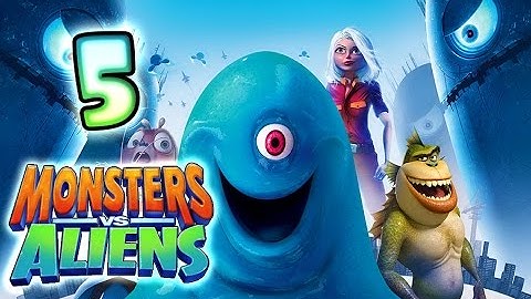 Monsters VS Aliens Walkthrough Part 5 (PS3, X360, Wii, PS2) ~  Missing Link Level 5