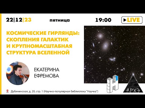 Лекция "Космические гирлянды: скопления галактик и крупномасштабная структура Вселенной"