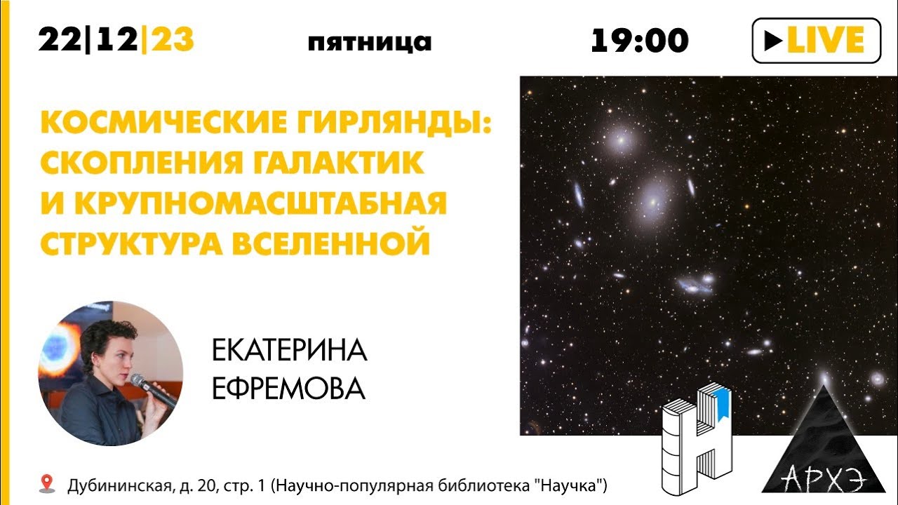 Лекция "Космические гирлянды: скопления галактик и крупномасштабная ...