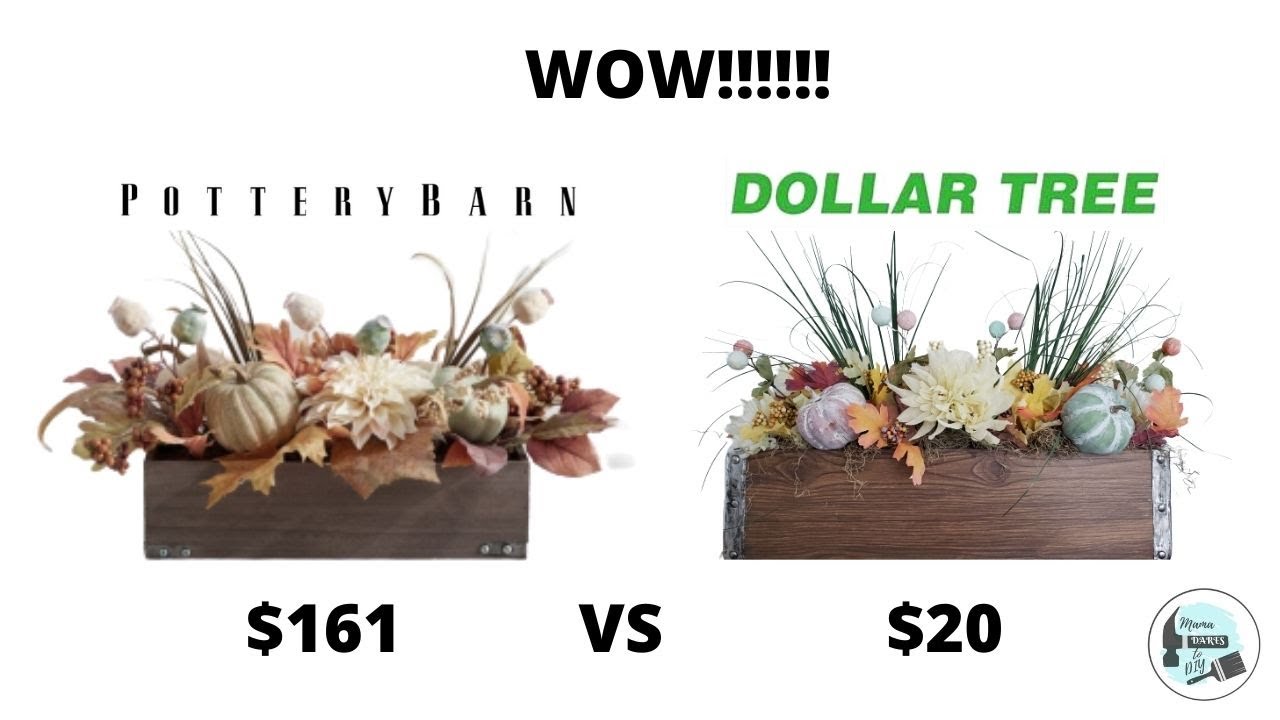 A MUST SEE!! Pottery Barn vs Dollar Tree~~Nailed It or Failed It Challenge~~ High End Fall Decor