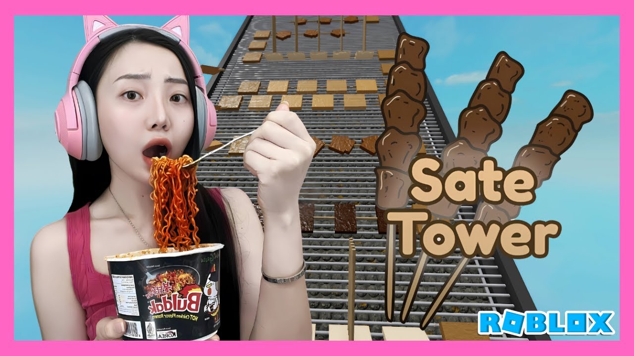 Challenge Makan Samyang Di Sate Tower - Roblox Indonesia