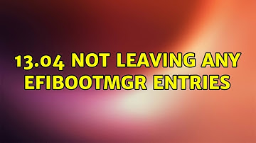 Ubuntu: 13.04 not leaving any efibootmgr entries (2 Solutions!!)
