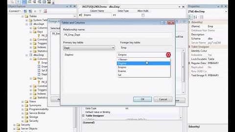 How to add a relationship Foreign Key between two tables using SQL Server