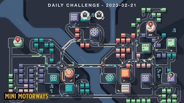 Mini Motorways 2-21-23 DAILY Challenge [#AppleArcade] #MiniMotorways