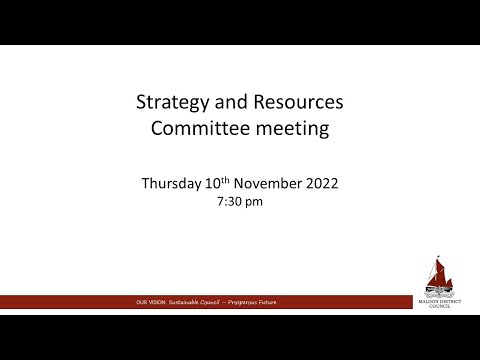 10/11/2022 - Strategy and Resources Committee meeting