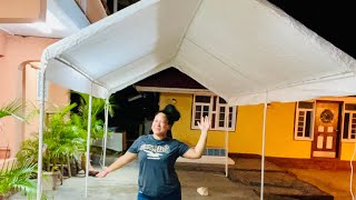 Help Lao to fix the tent.