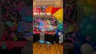 MUST SEE PAINT PARTY IDEA 2023!! 💜🎨🎉 Party Decor Inspiration! #shorts #party #partydecorations