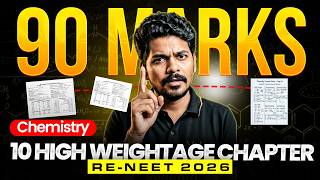 Re-NEET 2026 Chemistry 🔥 10 High Weightage Chapters for 90+ Marks | Must Watch