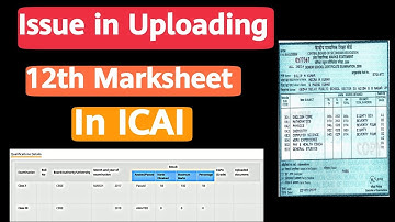 Issue In Uploading 12th Marksheet in ICAI | Foundation | Being CA ||
