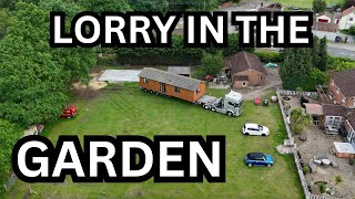 There's a lorry in the BACK GARDEN !! #truck  #business #dronevideo