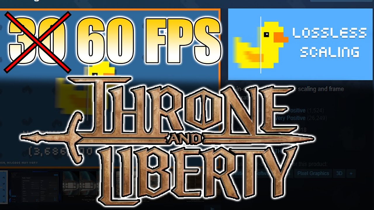 My Video/Graphic Configuration + Lossless Scaling DOUBLE the FPS!  [Throne and Liberty]
