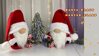 Scandinavian gnome Santa Claus Christmas Saint St Nicholas decor New Year present gift DIY HandMade