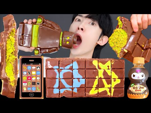 ASMR ICE CREAM DUBAI FIX CHOCOLATE RECIPE DESSERTS JELLY CANDY MUKBANG EATING SOUNDS
