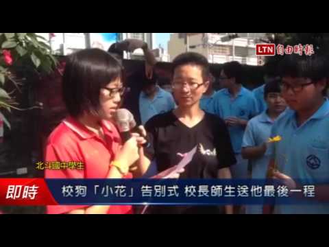 校狗「小花」告別式 校長師生送他最後一程 - 校狗「小花」告別式 校長師生送他最後一程
