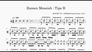 Ramen Messiah : Type B drums 楽譜(master)
