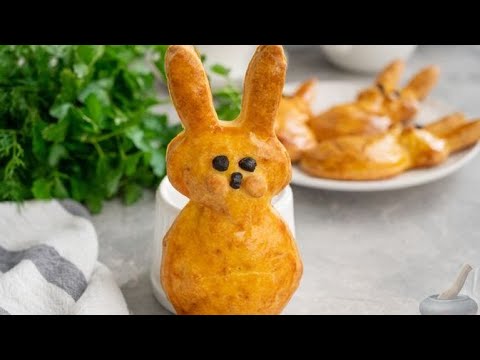 Гостинчик от зайчика. ПАСХАЛЬНЫЕ ПИРОЖКИ "ЗАЙЦЫ" - YouTube