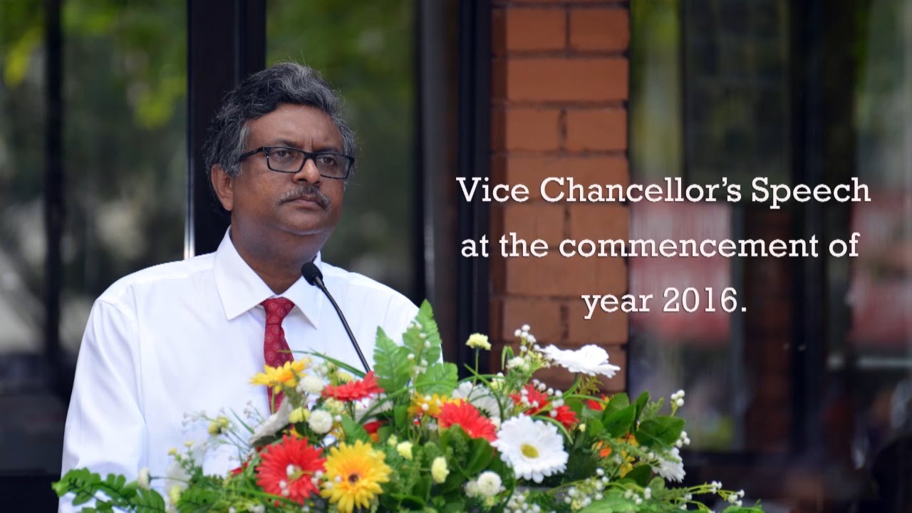 university graduation speech by vice chancellor