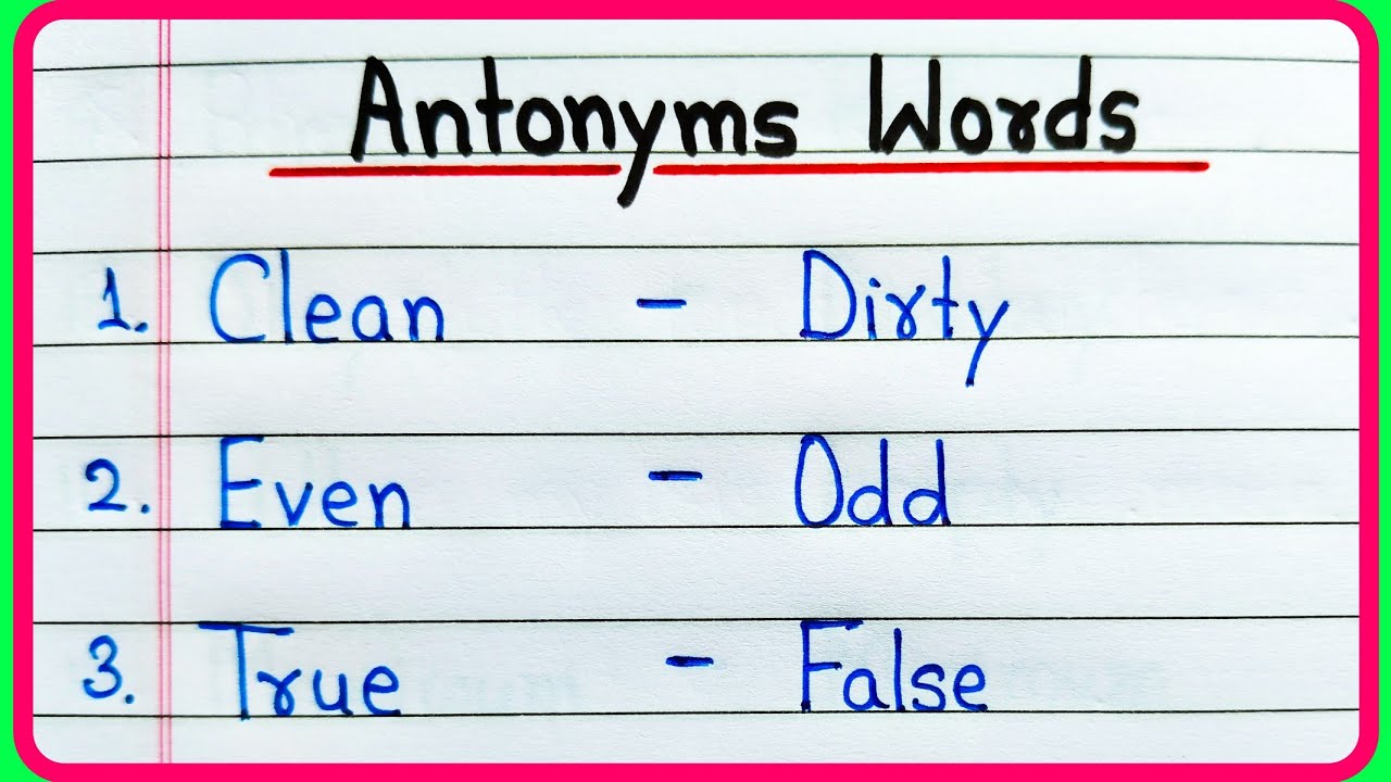 Antonyms Words In English 20 Antonyms Words Most Common And Useful Antonyms Words In English 20 Antonyms Words Most Common And Useful