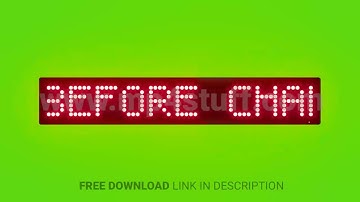 Check Mirrors Before Changing Lanes Scrolling Red Dot Matrix LED Text Animation on Green Screen Seam