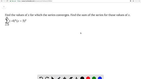 Find the values of x for which the series converges. Find the sum of the series for those values of…