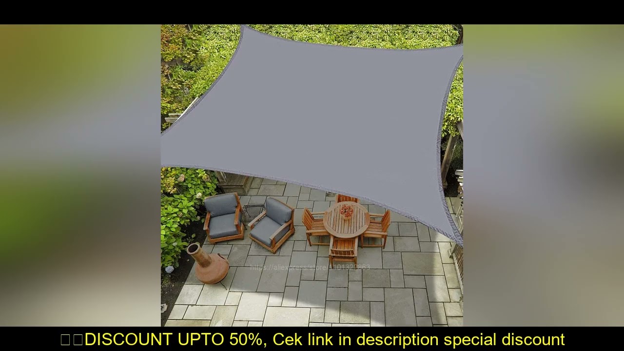 2x3M 3X4M Rectangle Shade Sail Waterproof Sun Shelter Sunshade Protection Outdoor Canopy Garden Pati
