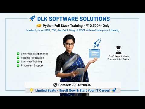 Python and Django Full Stack Web Developer Bootcamp | #dlksoftwaresolutions