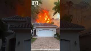 Holy Fk The Heat Man In Naples Fl Witnesses Fire Reaching His Neighbors Backyard