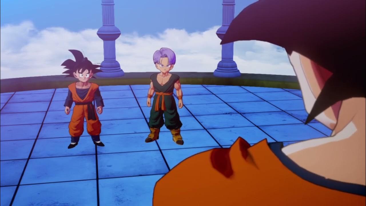 Goku teach Goten and Trunks fusion dance DBZ KAKAROT cutscene YouTube