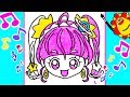 スター☆トゥインクルプリキュアの絵描き歌♪♪ キュアスターやフワのぬりえ絵本! おもちゃ アニメ ★サンサンキッズTV★