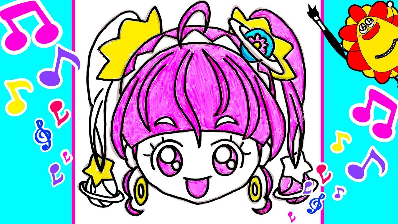 スター トゥインクルプリキュアの絵描き歌 キュアスターやフワのぬりえ絵本 おもちゃ アニメ サンサンキッズtv 長さ 6 30 動画ニュース