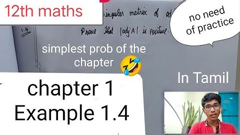 TN 12th maths example 1.4 | exercise 1.1 | chapter 1 | matrices and determinants | maths minded