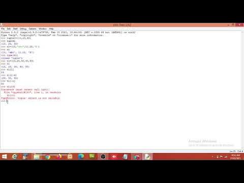 practical 7:Write python program to perform operations on tuples. - YouTube