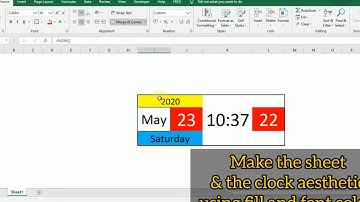 Creating a Digital Clock in Excel (using VBA) || Excel Tutorial || VBA Basics