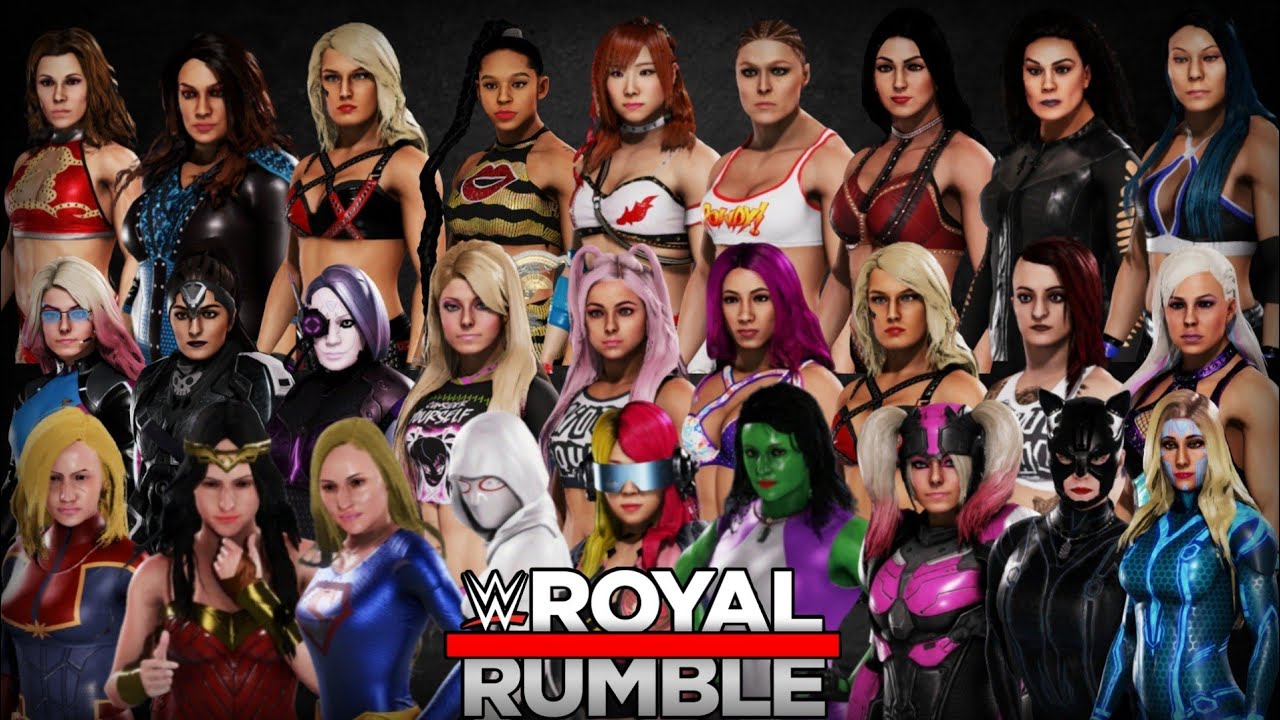30 WOMEN SUPERSTARS & WOMEN SUPERHEROES ROYAL RUMBLE // WWE 2K20 GAMEPLAY 1080p FULL HD