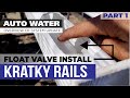 Kratky Hydroponic Downspout Rails Updated With Auto Water Float Valve (Part 1 to Experiment)
