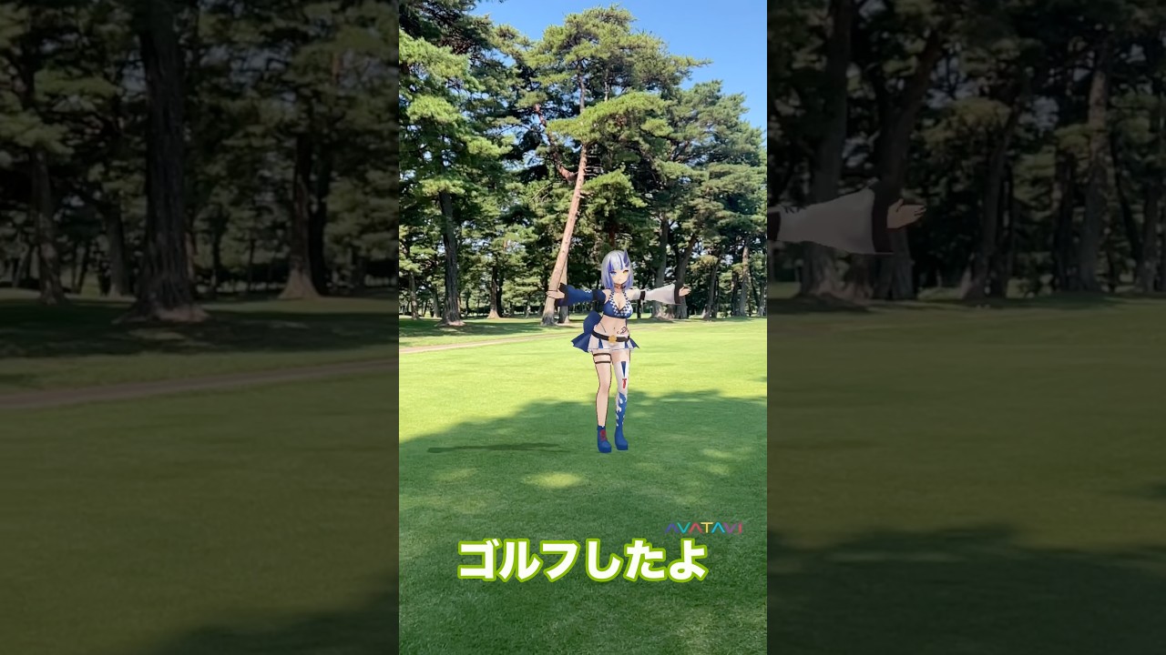 ゴルフしたよ💙 良い天気だった💙 #vtuber #神咲りん #かんざきりん #ゴルフ #ゴルフ女子 #golf #golfing