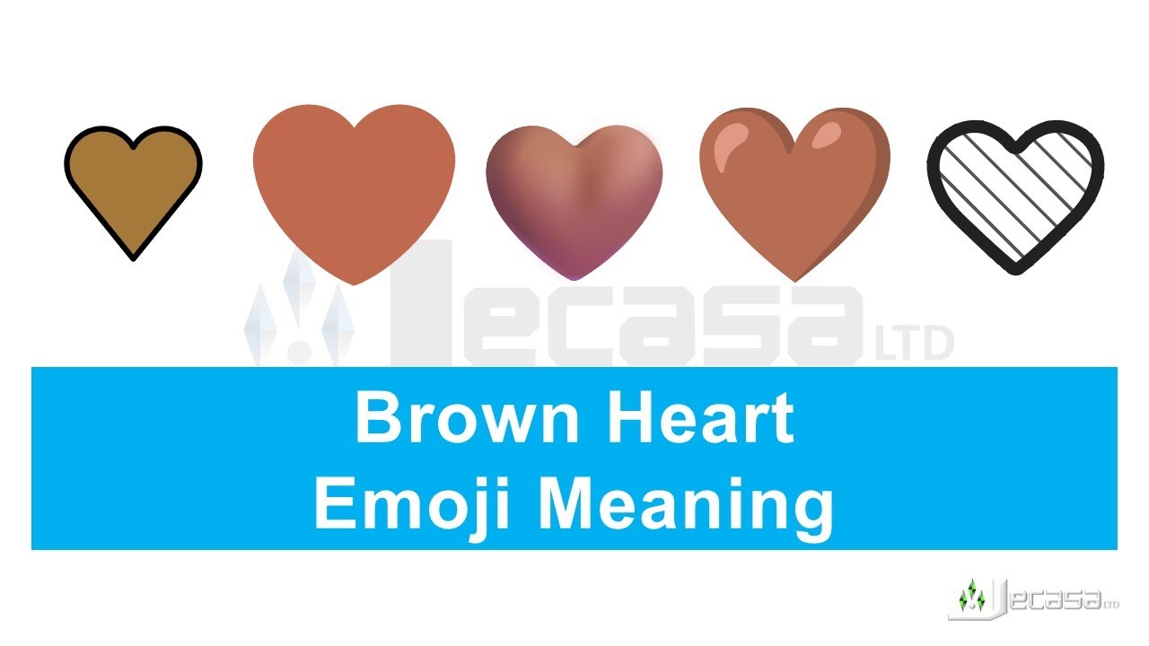 Brown Heart Emoji 🤎 Meaning | Learning Emojis - YouTube