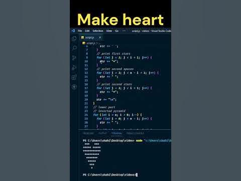 Heart Star Pattern In JavaScript - YouTube