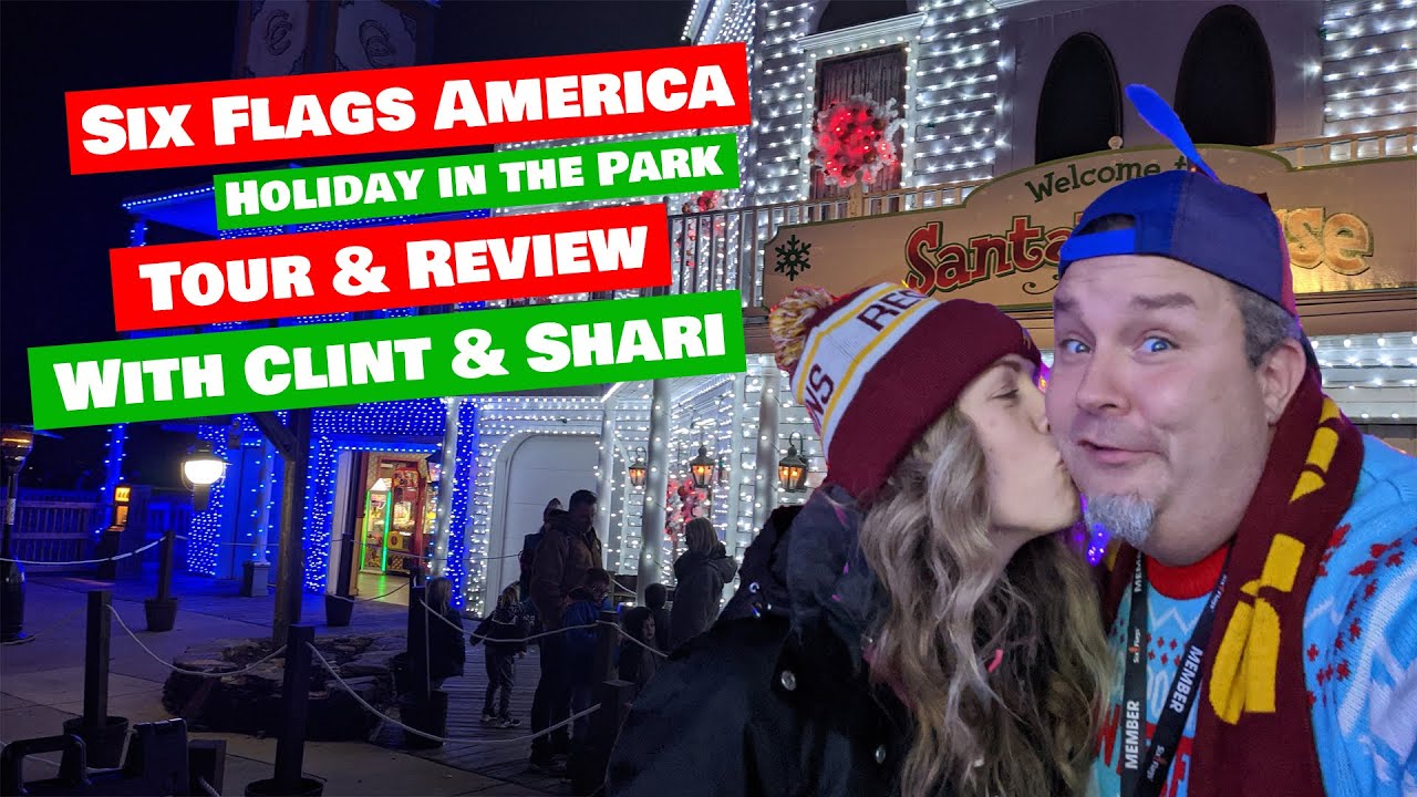 Обзор и тур по парку развлечений Six Flags America's Holiday in the Park