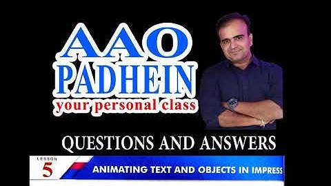 Class 6 Ch 5 Animating Text and Objects in Impress Q AND A