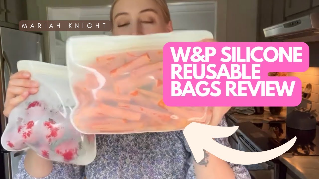 W&P Reusable Silicone Food Storage Bags - Great for meal prep!
