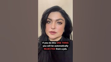 This ONE thing will automatically reject you from a job. #interview #job #jobhunting